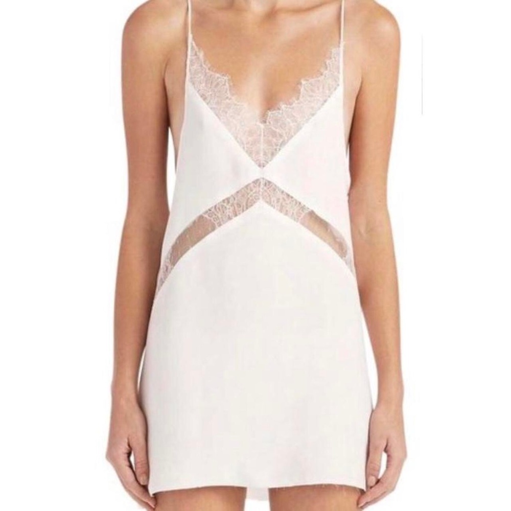 Are You Am I Annabelle white silk dress